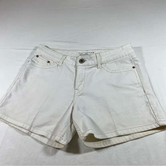 Levi’s Strauss Honestly Made Shorts Low Rise Size 10 White Jean Shorts S… - Picture 2 of 10